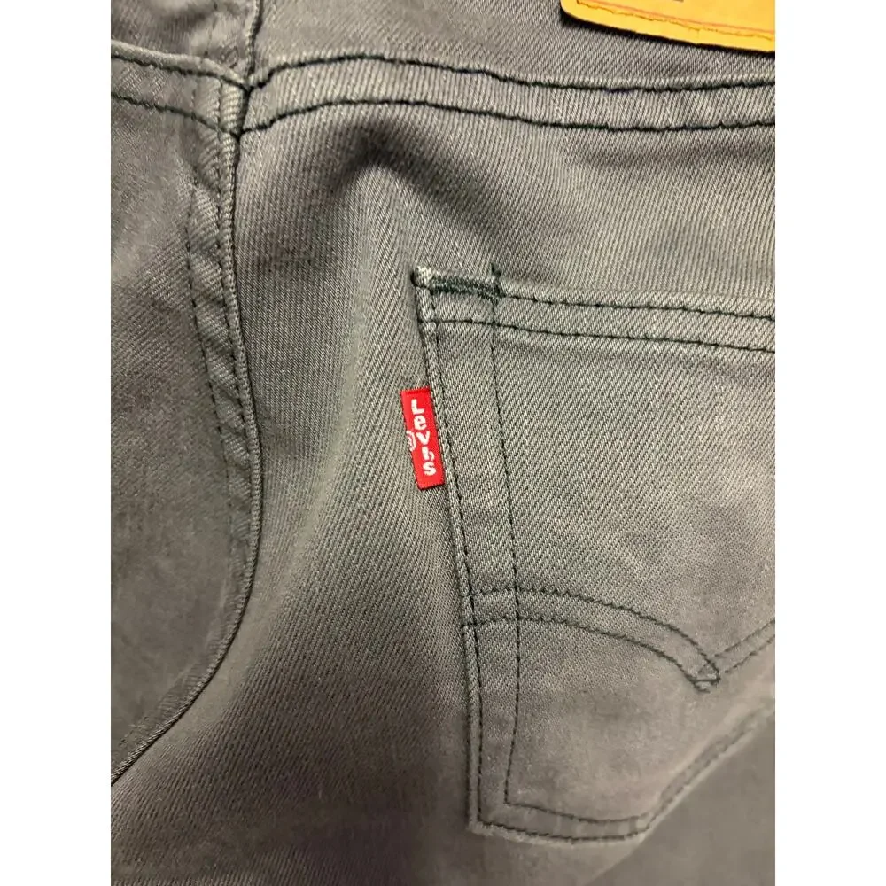 Levi's 511 Slim Fit Jeans Gray Stretch Denim Men's 29x30 Five Pocket